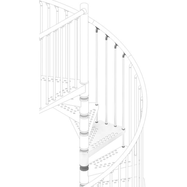 Lisäaskelma Rintal Zink -ulkokierreportaisiin, eri vaihtoehtoja
