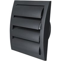 Ilmanvaihtosäleikkö Eiroplast ND12ZA 190x190 mm Ø125 mm antrasiitti