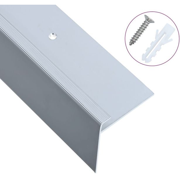 F muotoiset portaikon suojukset 15 kpl alumiini 134 cm hopea