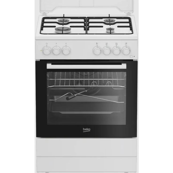 Kaasuliesi Beko FBST62110DW, sähköuunilla, 60cm, valkoinen