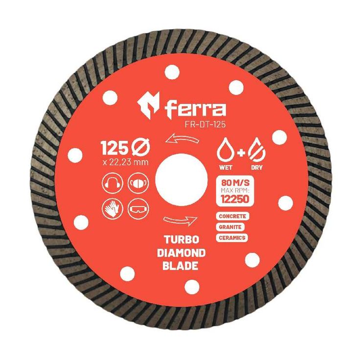 Timanttilaikka Ferra Turbo, kuiva- ja märkäleikkaukseen, ø125mm