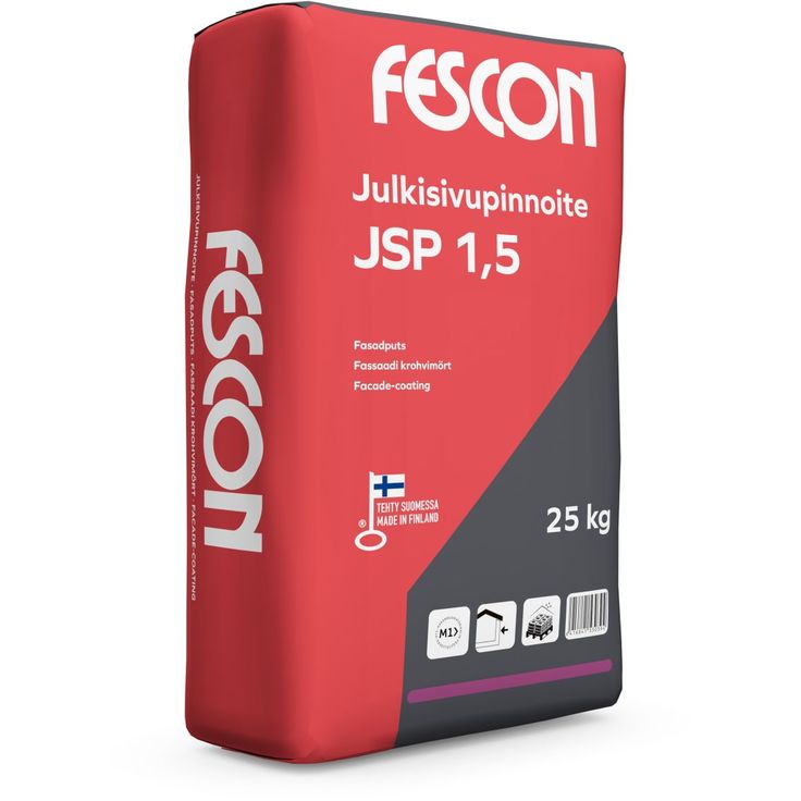 Julkisivupinnoite Fescon JSP 1,5 mm valkoinen 25 kg