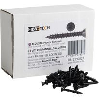 Asennusruuvi Fibrotech akustiikkarimalevyille, 4.2x30mm, musta, 100kpl