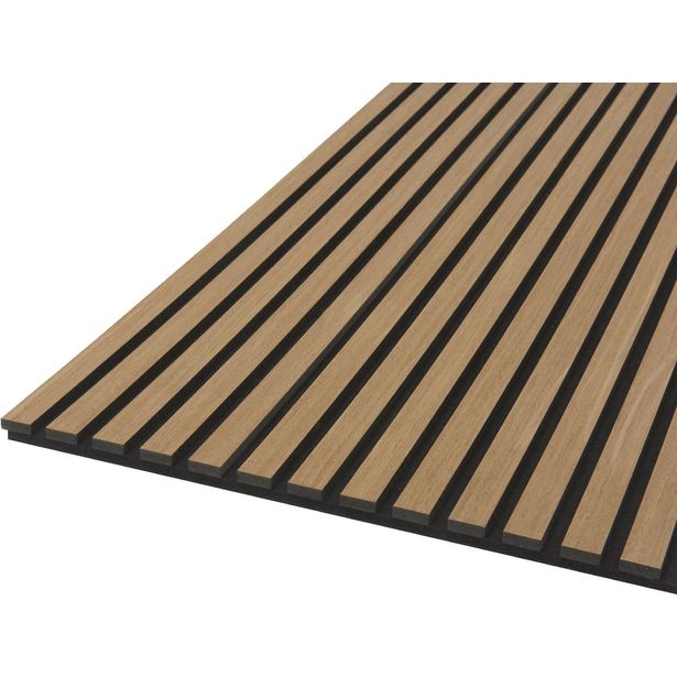 Akustiikkapaneeli Fibrotech Quanti, 18x520x2440mm, öljytty tammi