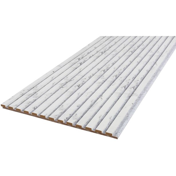 Akustiikkalevy Fibrotech Stone 244, 18x520x2440mm, marble white stone 