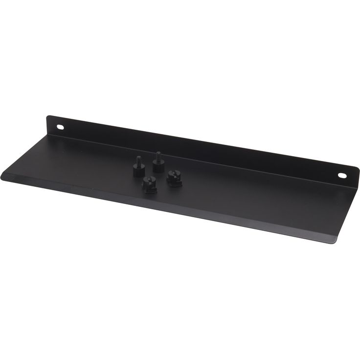 Hylly Fibrotech akustiikkalevyyn, 355x110x24mm, teräs, musta RAL 9011