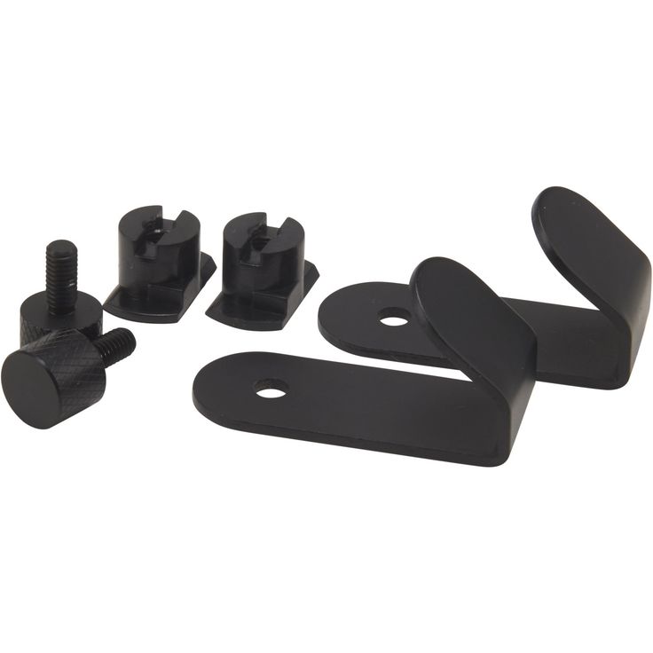Koukku Fibrotech akustiikkalevyyn, 50x25mm, 2kpl, teräs, musta RAL 9011