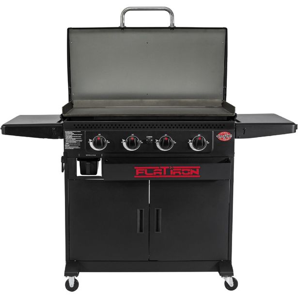 Kaasugrilli/parilagrilli Char-Griller Flat Iron Premium, 4 poltinta