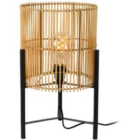 Pöytävalaisin Lucide Jantine, 45.5cm, 1xE27, luonnollinen/musta