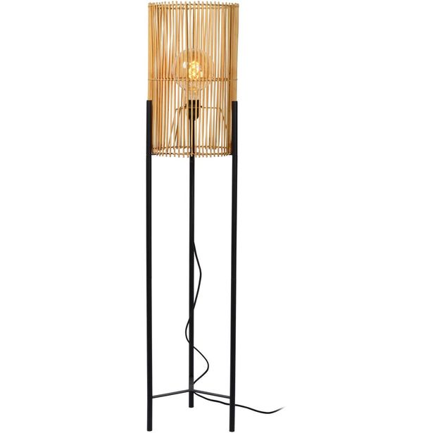 Lattiavalaisin Lucide Jantine ylös-alas valo, 125cm, 1xE27, luonnollinen/musta