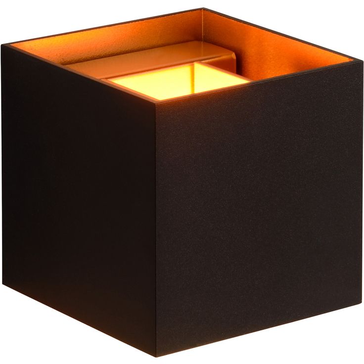 Seinävalaisin Lucide Xio LED neliö, 1x4W, musta