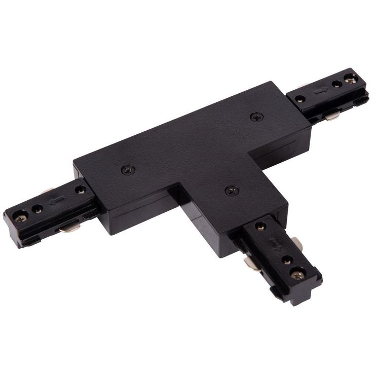 Liitin Lucide Track T-connector, musta, 1-vaihe kiskoon