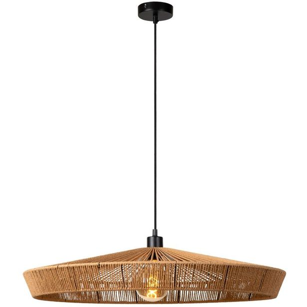 Riippuvalaisin Lucide Yunkai Ø70cm, 1xE27, luonnollinen