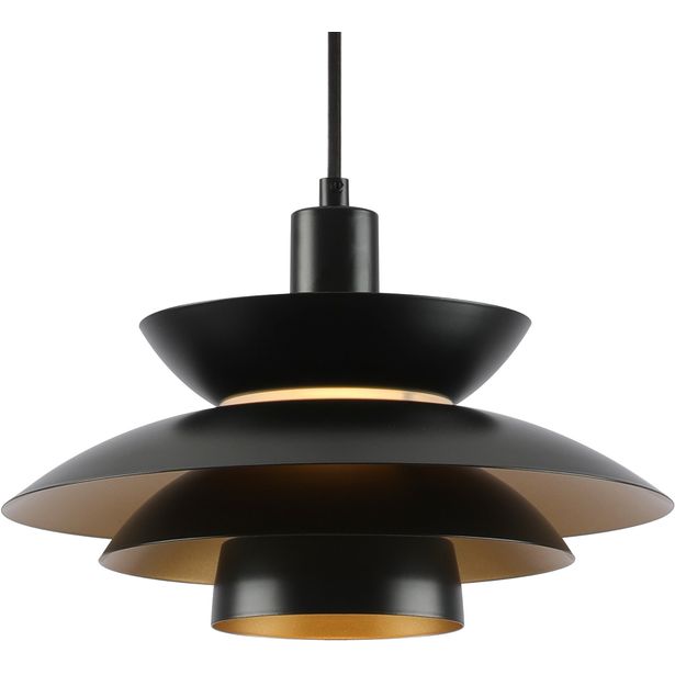 Riippuvalaisin FocusLight Kursu Ø30cm E27 mattamusta