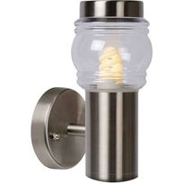 Seinävalaisin Lucide Mirane suora, 11W, 230V, IP44, Ø 90mm, mattakromi