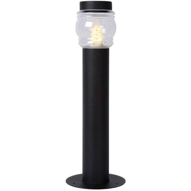 Pylväsvalaisin Lucide Mirane, 11W, 230V, IP44, Ø 90mm, musta