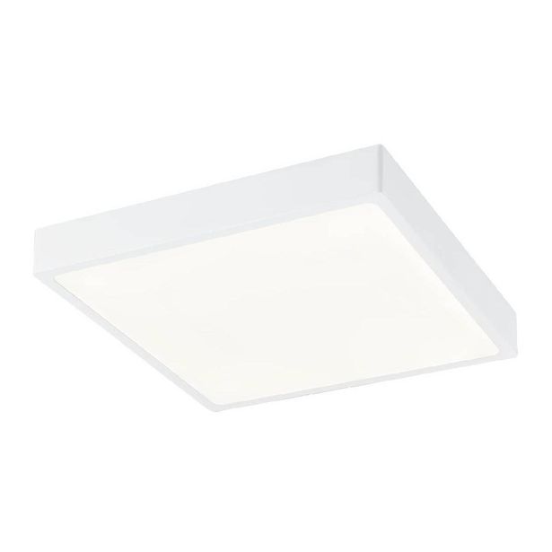 LED-plafondi Globo Alena, 22x22cm, 28W, himmennettävä, valkoinen