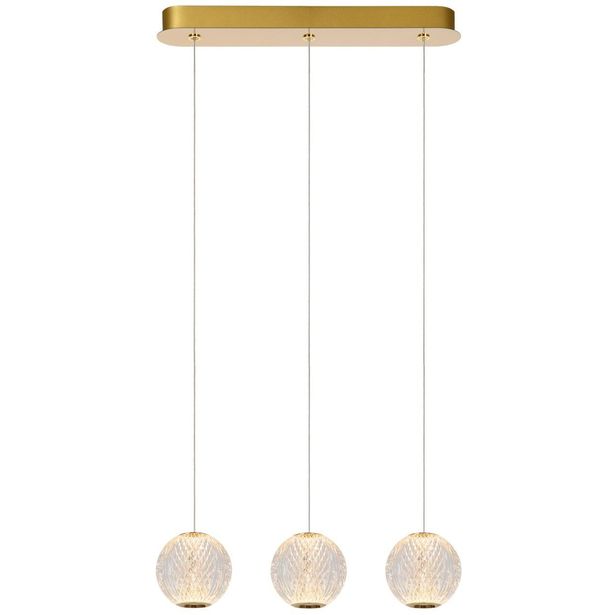 LED-riippuvalaisin Lucide Cintra 3xLED, 4.7W 2700K, kirkas