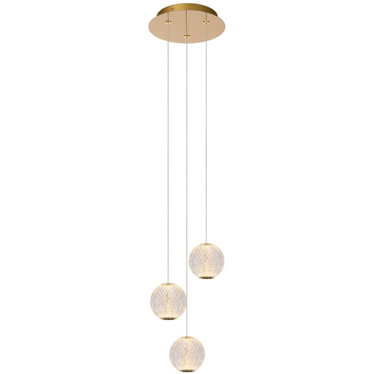 LED-riippuvalaisin Lucide Cintra Ø25cm, 3xLED 4.7W 2700K, kirkas