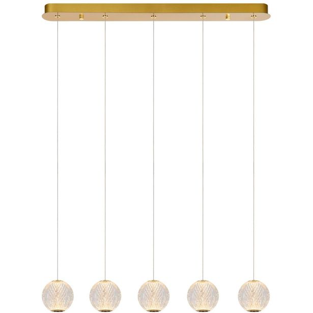 LED-riippuvalaisin Lucide Cintra 5xLED, 4.7W 2700K, kirkas