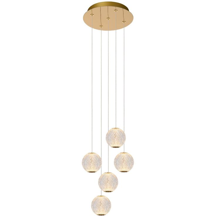 LED-riippuvalaisin Lucide Cintra Ø32cm, 5xLED 4.7W 2700K, kirkas