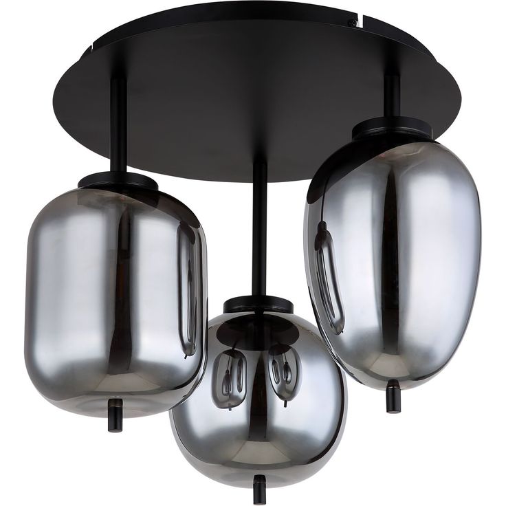 Kattovalaisin Globo Blacky Ø46cm, 3-osainen, musta/savu