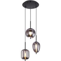 Riippuvalaisin Globo Blacky, Ø46cm, savunharmaa/musta
