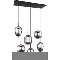 Riippuvalaisin Globo Blacky, 6-osainen, musta/savu