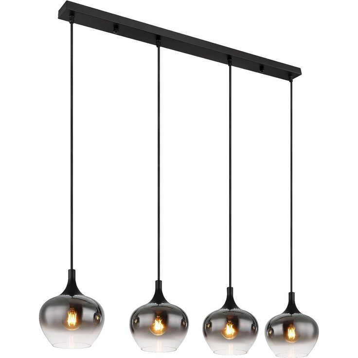 Riippuvalaisin Globo Maxy 4xE27, musta/savu