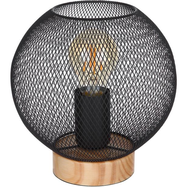 Pöytävalaisin Globo Pablo Ø20cm, musta/ruskea