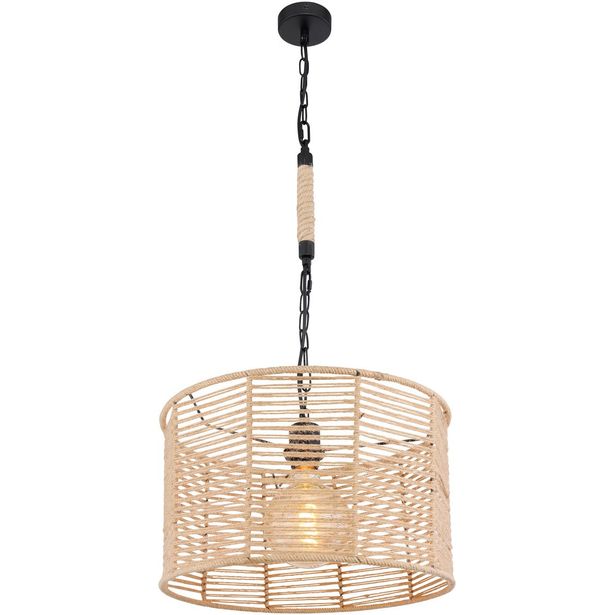 Riippuvalaisin Globo Halia, Ø38cm, musta/beige
