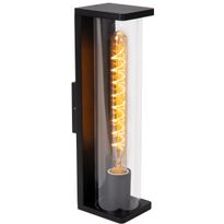 Ulkoseinävalaisin Lucide Sligo, ylös-alas valo, 39.2cm, 1xE27, IP65, musta/kirkas