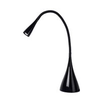 LED-työpöytävalaisin Lucide Zozy, Ø11.5x70cm, 3W, himmennettävä, musta
