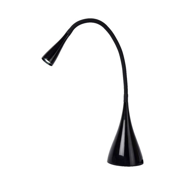 LED-työpöytävalaisin Lucide Zozy, Ø11.5x70cm, 3W, himmennettävä, musta