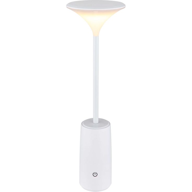 Pöytävalaisin Globo Quirin Ø10cm, 33.6cm, ladattava, valkoinen/opaali