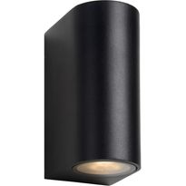Ulkoseinävalaisin Lucide Zora LED pyöreä, GU10, 2x5W, IP44, musta