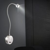 Seinävalaisin Globo Serpent LED, 3W, IP20, 520mm, metalli, harjattu teräs