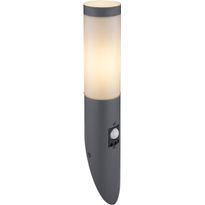 Ulkoseinävalaisin Globo Boston liiketunnistimella, IP44, Ø7.6cm, antrasiitti