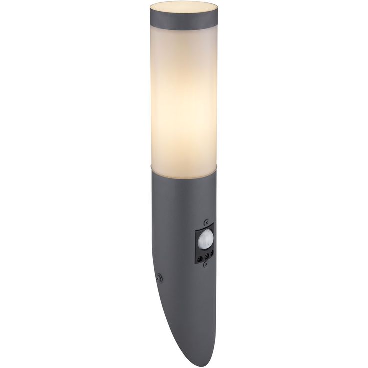 Ulkoseinävalaisin Globo Boston liiketunnistimella, IP44, Ø7.6cm, antrasiitti