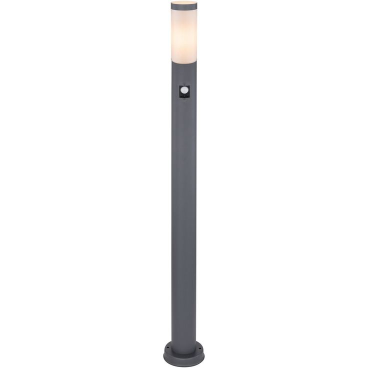 Ulkopylväsvalaisin Globo Boston liiketunnistimella, IP44, 110cm, antrasiitti