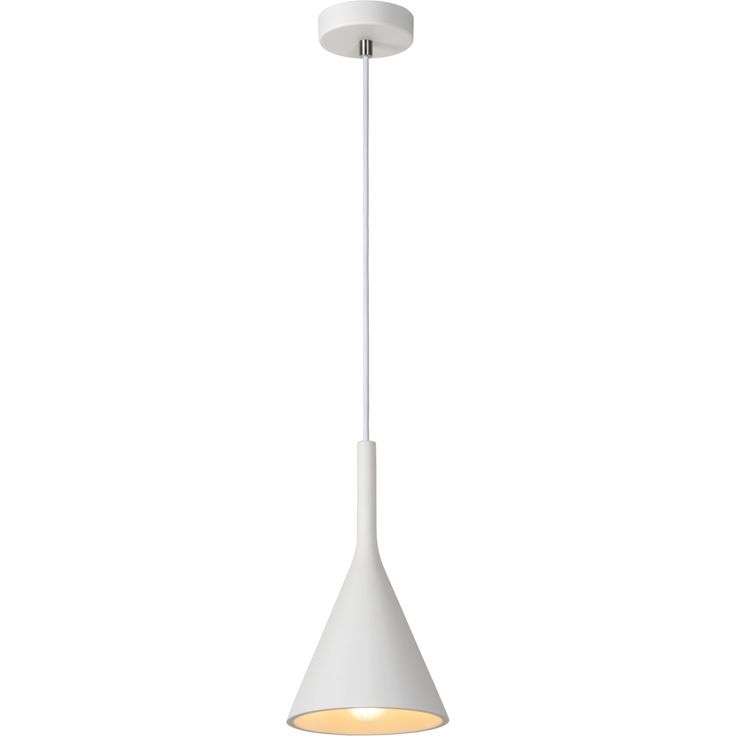 Riippuvalaisin Lucide Gipsy, Ø16.5 cm, valkoinen