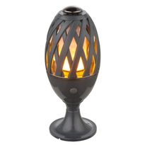 LED-pöytävalaisin Globo Leon, Ø10x23.8cm, 1.4W, antrasiitti