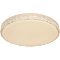 LED-kattovalaisin Globo Ovi, CCT, Ø60cm, valkoinen + kaukosäädin