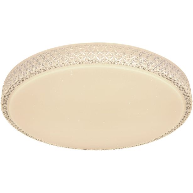 LED-kattovalaisin Globo Ovi, CCT, Ø60cm, valkoinen + kaukosäädin