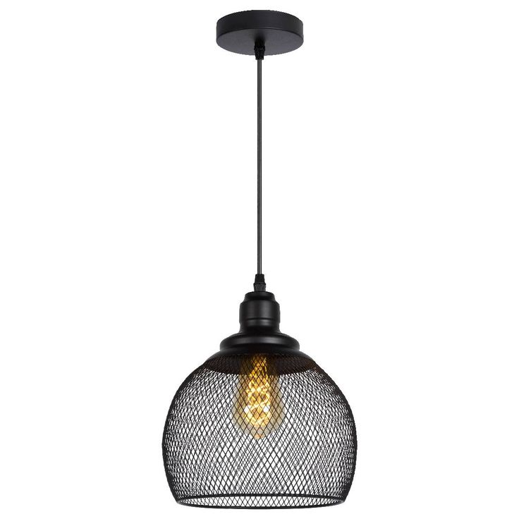 Riippuvalaisin Lucide Mesh, Ø22cm, 60W, himmennettävä, musta