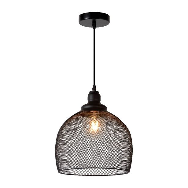 Riippuvalaisin Lucide Mesh, Ø28cm, 60W, himmennettävä, musta