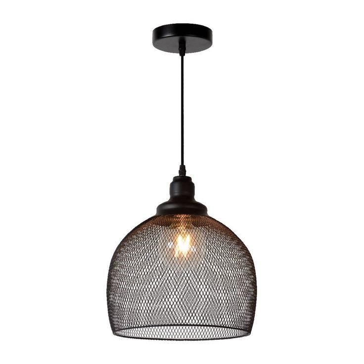 Riippuvalaisin Lucide Mesh, Ø28cm, 60W, himmennettävä, musta