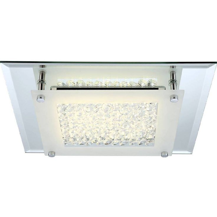 LED-plafondi Globo Liana, 28x28cm, 12W, teräs
