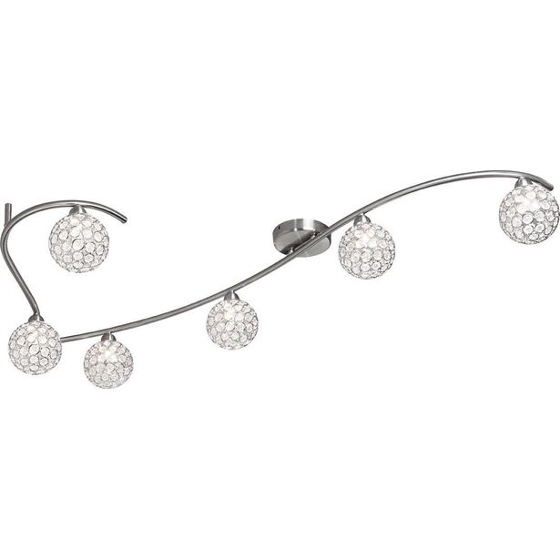 Kattovalaisin Globo Azalea, 6x33W, 230V, IP20, matta nikkeli