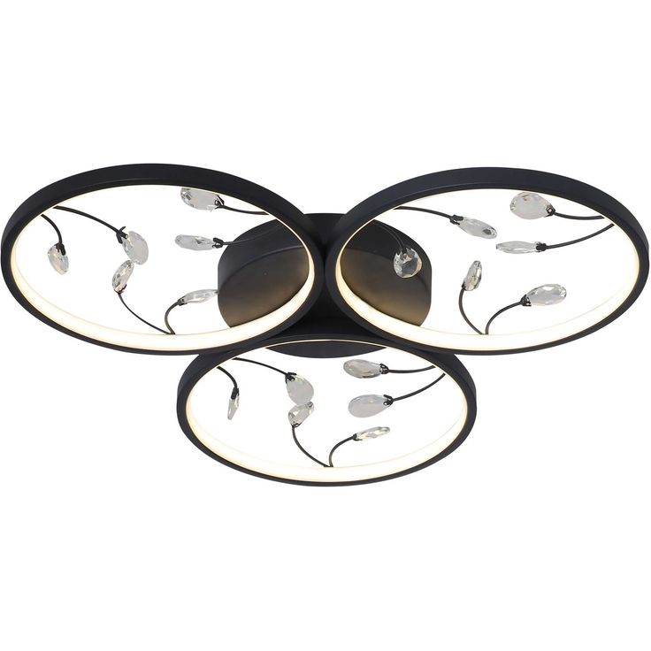 Kattovalaisin FocusLight Rings Ø62cm, 3x10W, CCT, himmennys, musta